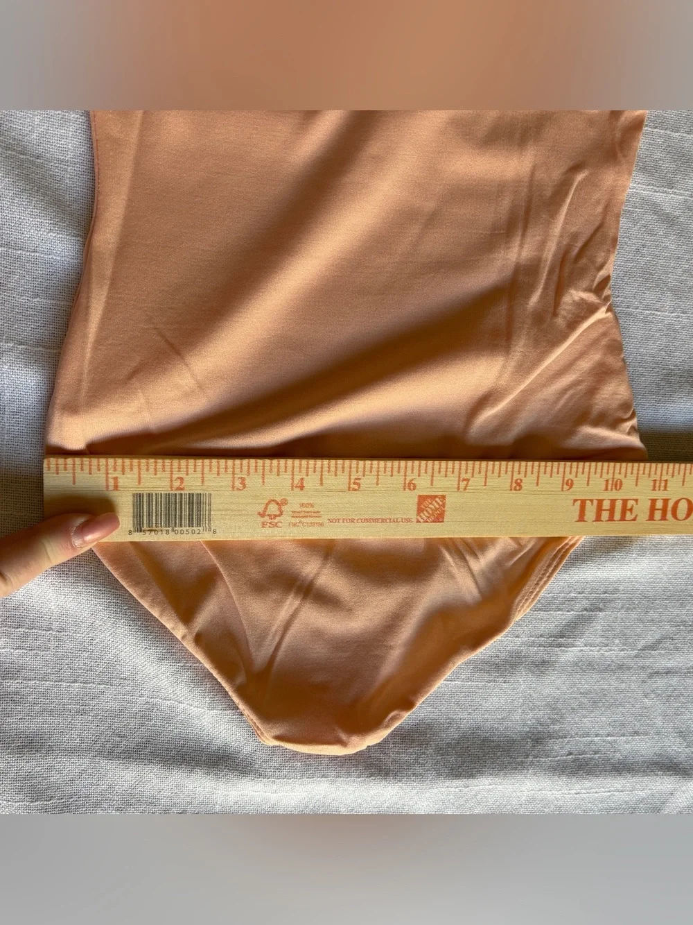 Danskin Peach Short-Sleeve One-Piece Leotard ~ Child’s Medium NEW